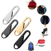 Tseb Enterprise Zipper Pull Replacement Metal Zipper Improved Thin Hook Size Replacement Pullers Handle Mend Fixer Zipper Tab Zipper Sliders Zipper Pullers For Bag,Coat Boots,Jacket,Backpacks(5Pcs)