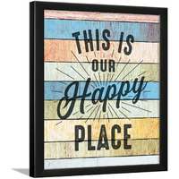 Chaka Chaundh - This Is Our Happy Place Wall Framed Poster - Home, Living Room Wall Decor Item - Family Wall Decor Item - (13.6 X 10.6 Inches)