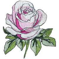 Garaan - Machine Embroidered Applique, Patch, Sew On Patches, Diy Projects, Rose 2 (Pack Of 5)