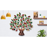 Aona Metal Tree Wall Hanging Decorative Showpiece Wall Decor Home Decor Handicraft Designed Multicolour Height 16 Inches