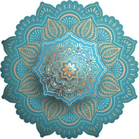 Indian Royals Blue Mandala Art Peel And Stick Self Adhesive Wall Sticker(30 Cm X 90 Cm)