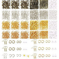 Diy Crafts 100 Grm, Chrome Gold, Earring Hooks For Jewelry Making, As Choice X Earring Making Supplies Kit Earring Hooks Open Jump Rings Earring Backs For Jew (100 Grm, Chrome Gold)