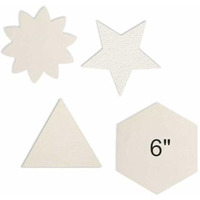 Anupam 6 Inch Art Board For Painting, Different Shaped Board For Kids, Flower Shaped, Hexagon Shaped, Triangle Shaped, Star Shaped Art Board For Mixed Media Application Painting (4 Pcs)
