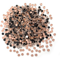 Embroiderymaterial Rose Gold Round Smooth Edge Grinded Shisha Mirrors For Art & Crafts, Jewelry Making, Lippan Art, Dress Designing, Embroidery & More (3Mm, Pack Of 1000)