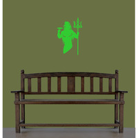 Dreamkraft Lord Shiva Wall Sticker Radium Sticker For Bedroom Livingroom Office Home Decorative Sticker Gift (Green, 23X33 Cm)