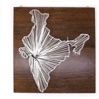 Vah India String State Art Wall Hanging Thread Art For Wedding Gift, Anniversary Gift, Birthday Gift