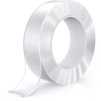 Dlest Double Sided Tape - Multipurpose Adhesive Silicone Tape, Heavy Duty, Heat Resistant, Multi-Functional, Removable, Washable, Reusable Anti-Slip Gel Nano Grip Tape (1)