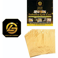 Gold Leaf Company Gold Leafing Studio Gold,100 Sheets, 8 By 8.Cm Gilding Foil -Size 3.14 * 3.35 Inhches (Gold)