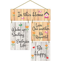 Dly Lifestyle Decorative Wall Art Mdf Wooden Hanger For Living Room | In This Home | Bedroom | Home Decor | Office | Gift | Quotes Item | Wall Hanging For House Decoration | Wall Art