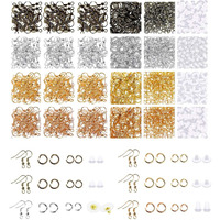 Diy Crafts 200 Grm, Mix Sizes & Colour, Earring Hooks For Jewelry Making, As Choice X Earring Making Supplies Kit Earring Hooks Open Jump Rings Earring Backs (200 Grm, Mix Sizes & Colour)