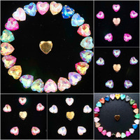 Diy Crafts Pack Of 125 Pcs 25X5, Random Colour Random Sizes, 25Pcs/P Gold Claw Settings Jelly Candy & Ab Glass Crystal Mm Heart Shape Sew(Pack Of 125 Pcs 25X5, Random Colour Random Sizes)