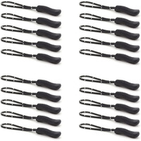 Humsafar Zipper Pulls Zipper Extension Replacement For Backpacks, Jackets, Handbags, Luggage | Zipper Pull Cord, Zip Puller And Slider Replacement, Zipper Tags For Bags, Clothes (Pack Of 50, Black)