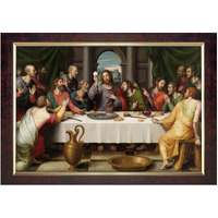 Dharvika Innovations Jesus Christ Paintings For Living Room, Jesus Christ Painting Wall Decoration, Jesus Christ Photo Frame For Wall Decoration 20385 (14X20 Inch) Brown