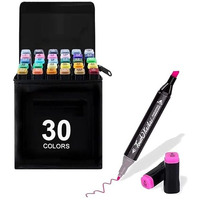 Kgbad* Colour Marker Set Sketch Marker Alcohol Based Markers Drawing Marker For Kids, Adults Artist Coloring Drawing Illustrations (30 Colors)