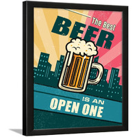 Chaka Chaundh - Beer Wall Quotes Frames - Beer Quotes Poster With Frames - Bar Framed Poster - Alcohol Quotes Wall Decoration Item - (14 X 11 Inches)