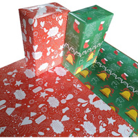 Evince Christmas Gifts Wrapping Paper Roll |Green Bells & Red Doodles Theme Gift Wrap For Kids, Men, Women, Office Use 70X50 Cms - 10 Sheets