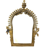 Two Moustaches Yali Design Temple Prabhavali Brass Wall Hanging