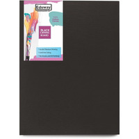 Eduway Medium Grain 12X12 Inch Cotton Black Canvas Board- Pack Of 2, (30X30 Cms) With 4Mm Mdf Board Backing, For Painting