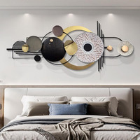 Ovik - Handcrafted Metal Modern Wall Art Multicolor Unique Modern Accent For Stylish Interiors Wall Art For Home Decor, Living Room, Bedroom & Office (Size 46X26 Inch)