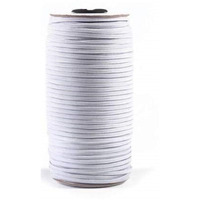 Ampereus 4Mm White Elastic Cord Earloop For Face Mask - Elastic Loop Ear Rope Stretch Flat String Craft Project Bracelet String Trim For Crafting,Hanging, Mask Making. (25 Mtr)