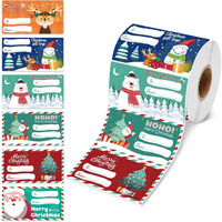 Hasthip 500 Pcs Christmas Gift Tags Christmas Decorations 6 Patterns Self Adhesive Label Stickers Gift Tags For Christmas Presents Christmas Gifts Packing Label Stickers For Women Men Kids
