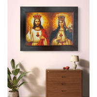 Elegance Jesus Christ And Mother Mary Painting Picture Photo Poster Frame Christian Art For Home Decor Living Room Bedroom Office Christmas Gifts Painting Size- 20 Length X 15 Height Inch