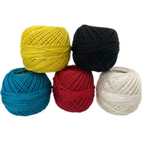 Embroiderymaterial Cotton Thread Colorfast Crochet Tatting & Embroidery Work 5 Rolls Size 12, Multicolor, 20 G