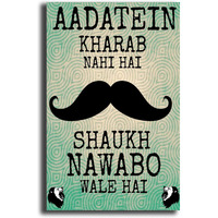 Pixelartz Wall Poster - Nawab Quotes Poster