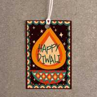 Svm Craft Diwali Gift Tags-Abstract Design Happy Diwali Gift Tags -Multicolored Gift Tags For Gift Packaging, For Return Gift - (Pack Of 100)