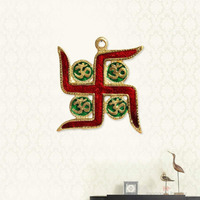 Hanging Swastik Shaped With In Metal By Handicrafts Paradise
