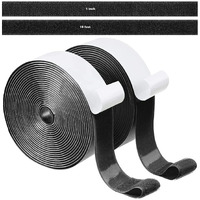 Gopinath Autolink Hook & Loop Tape Roll Strips With Heavy Duty Strips Self Adhesive Back Mounting Tape Closeout Nylon Strips Water Tear Resistant For Window (1 Inch*16 Foot)