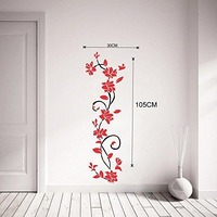Sticker Yard Vinyl Flowers People Wall Tile Sticker, 11.81 X 41.33 X 0.39 Inches, Multicolour