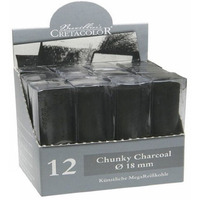 Cretacolor Chunky Charcoal 18Mm Stick (Box Of 12)