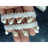 White Hanging Pearl Lace Border For Saree, Suit Decoration, Art & Craft Material(Pack Of 8 Meters)