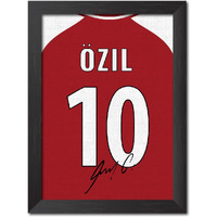 Tenorarts Arsenal Mesut Ozil Poster Frame Arsenal Jersey Print Laminated Photo Framed Painting With Matt Finish Black Texture (12 Inches X 9Inches)