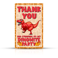 Zyozique Dinosaur Theme Thank You For Stomping By My Dinomite Party Tags For Birthday,Dinosaur Thank You Label Tags For Birthday, Bridal Shower, Wedding, Baby Shower, Thanksgiving Favor (Pack Of 20)