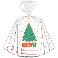 Festiko Christmas Gift Tags, Christmas Theme Gift Tags,Xmas Tree Gift Tags Hanging Label For Diy Christmas Gift Wrap And Label Package Pack Of 6 Pcs (Multicolor)