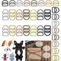 Diy Crafts 6 Pcs D Rings, Gold, Round Swivel Snap Hooks And Round Rings, Metal Swivel Lanyard Snap Round Hook, Slide Buckle For Bags, Wallets (6 Pcs D Rings, Gold)