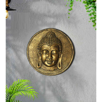 Profound Craft Resin 15" Buddha Wall Hangings Sculpture Thai Buddhist Face Gautam Buddh Wall Panel Buddhism Showpiece For Home Office Dcor