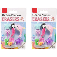 Parteet Mermaid Eraser (Pack Of 2) For Kids