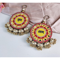 Satyam Kraft 1 Set Random Colour Subh-Labh Wall Hangings Decoration, Door Side Dcor, Door Toran, Traditional Design For Home Decor, Room,Mandir, Pooja, Deepawali, Diwali Decor (2 Pieces)