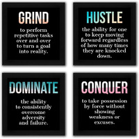 Interio Crafts Motivational Posters For Wall Decor (Set Of 4 Set 3)