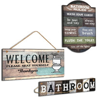 Chaka Chaundh - Bathroom Poster - Bathroom Posters With Frame - Bathroom Quotes Framed Posters - Bathroom Etiquette Poster - Bathroom Rules Poster - (14 X 11 Inches) (Bathroom Wall Plaque - Set Of 3)