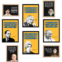 Chaka Chaundh Engineered Wood - Abdul Kalam Motivational Quotes Frames For Wall - Apj Abdul Kalam Photo Frame Abdul Kalam Quotes Wall Poster - (13.5 X 10.6 Inches) (Great Indian Leaders - Set Of 8)