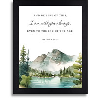 Interio Crafts Bible Verse Wall Frame - Jesus Quotes Wall Framed Poster - Christian Home Decor Item - Synthetic Wood, 13X10 Inches.