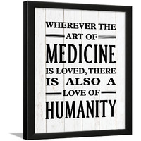 Chaka Chaundh - Doctor Quotes Wall Frames -Doctor Poster- Quotes Wall Frames For Hospital - Medical Quotes Wall Frames - Quotes Wall Frames For Clinic -(13.5X10.5 Inches) (Wherever The Art Of - White)