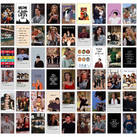 Printnet Pack Of 54 Friends Aesthetic Wall Collage Kit Posters | 4 X 6 Inches Posters For Wall Decoration | Wall Art For Bedroom, Office, Living Room, Dorm Room (Friends)