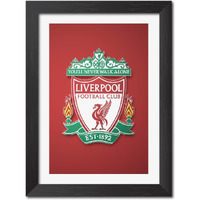 Tenorarts Liverpool 3D Textured Framed Painting Textured Logo Wall Decoration Wooden Art Piece With Matt Finished Black Frames (12 Inches X 9Inches) (Liverpool Logo)