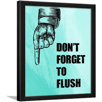 Chaka Chaundh - Bathroom Posters With Frame - Washroom Quotes Frames - Toilet Quotes Wall Hanging - Bathroom Etiquette Poster  Bathroom Rules Poster - (14 X 11 Inches) (Aqua Color)