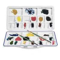 Zahepa Airtight Colour Pallete, Watercolor Pallet, Tray For Acrylic Paints, Palate For Colouring, Painting Plate For Color Storage With 42 Compartments For Artists, Students, Kids & Gifts